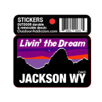 Jackson Hole Wyoming sticker- livin the dream